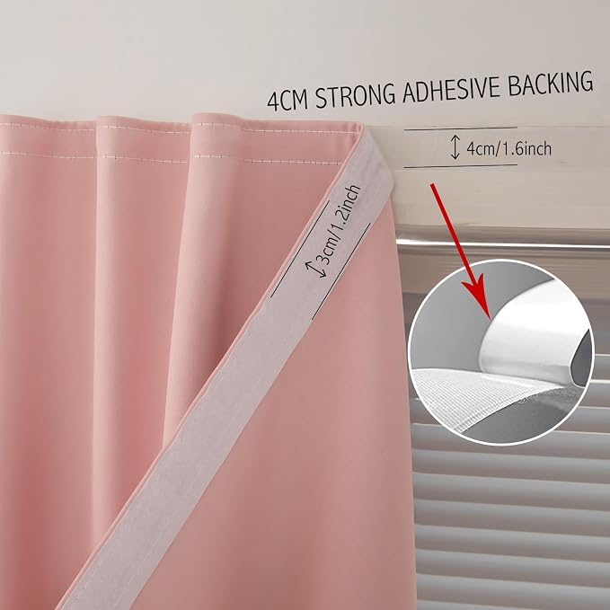 Self Adhesive Blackout Curtains- Stick on Curtains Shades Window Blinds - Image 7