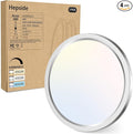 hepside 1PACK Flush Mount LED Ceiling Light Fixture Brushed Nickel, 12Inch 28W, Dimmable 3000K-4500K-6000K 3 Color Selectable Ceiling Lamp 3200LM Low Profile Ceiling Light for Kitchen Bedroom Hallway