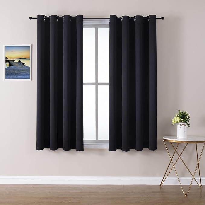 ChrisDowa Blackout Curtains for Bedroom and Living Room 45 Inches Long | 2 by ChrisDowa