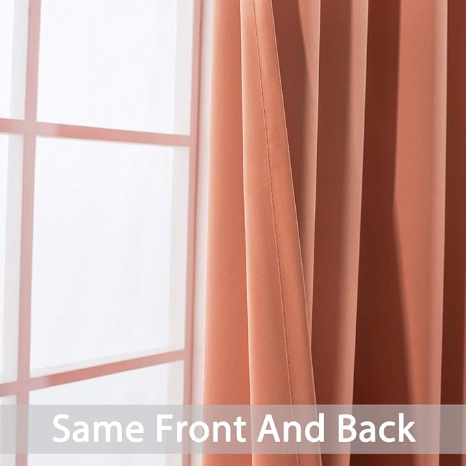 Yakamok Coral Room Darkening Window Curtains 52x36 Inch - Image 6