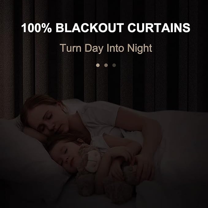 Linen Textured Total Blackout Curtains - Image 2
