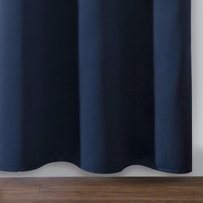 Navy Blue Thermal Blackout Curtains/42 x 95 Inch/Set of 2 Panels Room Darkening - Image 8