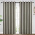 Yakamok Room Darkening Curtains 62x84 inch Length Taupe-Living Room | 2 panels by Yakamok