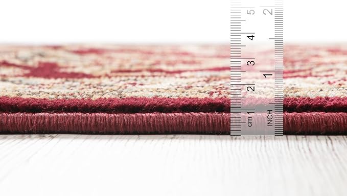 Rugs.com Aditi Collection Rug – 10x13 Red Medium-Pile Rug Perfect - Image 4