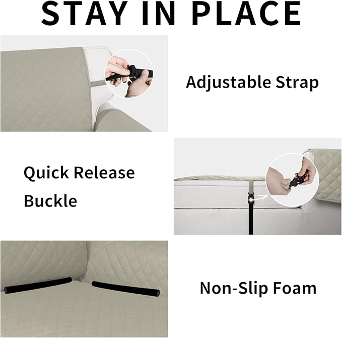 Easy-Going Reversible Couch Cover, Chaise Lounge, Water Resistant Furniture Mat - Image 3