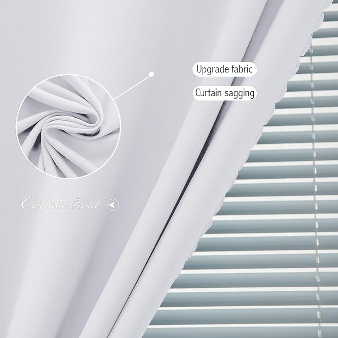 Blackout Curtains with Self Adhesive Tape No Rod No Drill Easy Install Window - Image 5