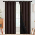 SimpleHome Chocolate Brown 100% Blackout Curtains Room Dark Living Room 84L | by SimpleHome