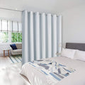 NICETOWN Room Divider Curtain Screen Partition, Vertical Blind for Sling Door, Blackout Window Curtain, Privacy Blind for Patio, Extra Wide Drape (Greyish White, Single Panel, 8.3ft Wide x 8ft Long)