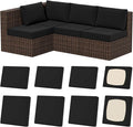 8Pcs Outdoor Cushion Covers, Stretch Patio Furniture Couch Chair Slipcovers | by VORSHAPE