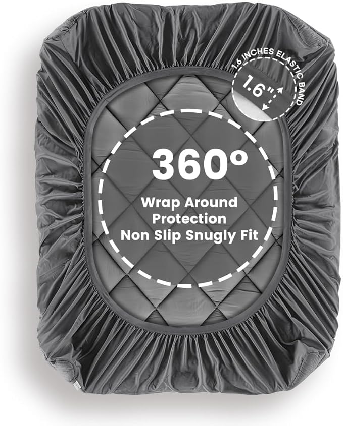 SLEEP ZONE Extra Thick Full Mattress Topper for Back Pain, Plush Breathable Thick Mattress Pad Cover, Down Alternative Soft Bed Topper with Elastic Fitted Deep Pocket