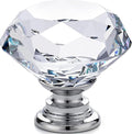 12pcs Diamond Shape Crystal Glass 30mm Drawer Knob Pull Handle Usd for Cabinet, Drawer