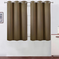 Brown Blackout Curtains 42 x 54 Inch Length Set of 2 Panels Grommet Bedroom by Lemomo