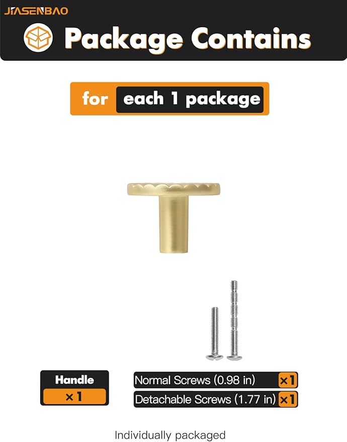 2 Pack Brushed Gold Cabinet Knobs Brass Flat Drawer Pulls Kitchen Cupboard Bathroom Dresser Cabinet Hardware Handles Zinc Alloy