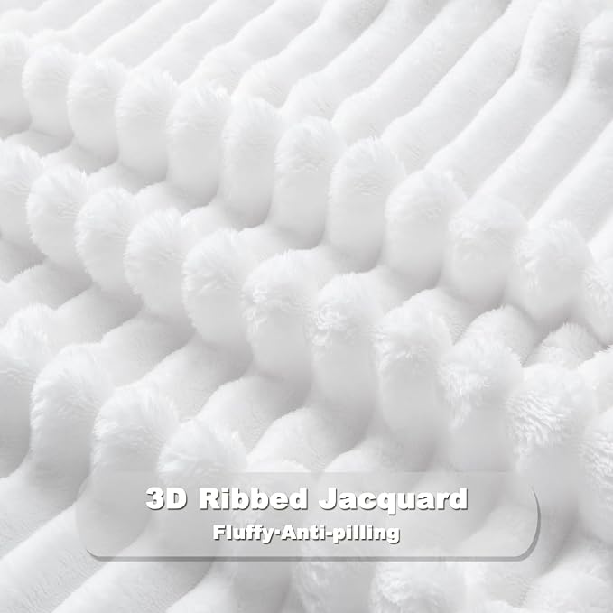 NEWCOSPLAY Fleece Ribbed Cozy Throw Blanket - Image 7