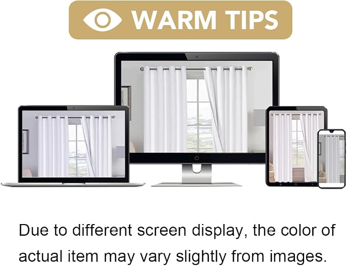 H.VERSAILTEX White Curtains 96 inches Long, 100% Blackout Curtains - Image 8