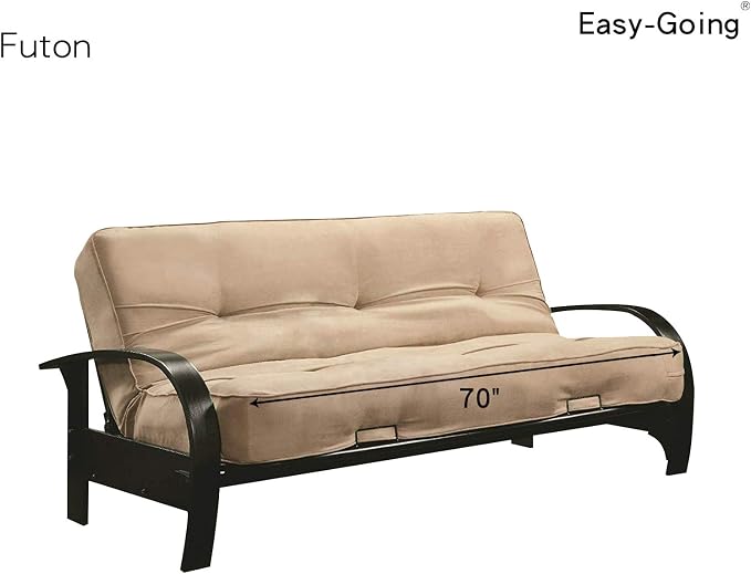 Easy-Going Reversible Couch Cover, Large Futon Sofa, Chocolate/Beige | Machine - Image 7
