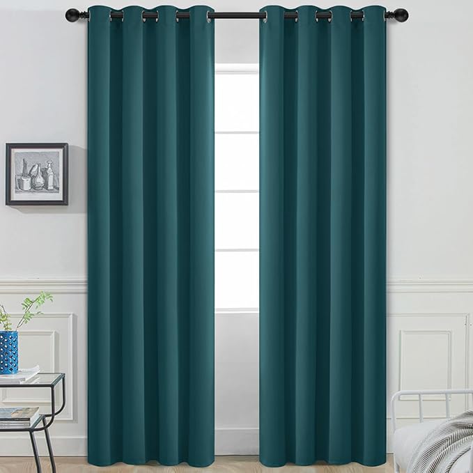 Yakamok Room Darkening Curtains 52x84 inch Length Dark Teal-Living Room | 2 by Yakamok