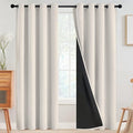 SimpleHome Cream 100% Blackout Curtains Room Darkening Living Room 84 Inch | by SimpleHome