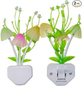 AUSAYE 2 Pack LED Sensor Night Light Plug-in NightLight Color Changing Lamp Mushroom Decor, Mini Cute Night Lights for Kids Adults Bedroom,Toilet, Bathroom, Stairs, Kitchen, Hallway