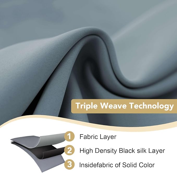 H.VERSAILTEX Soft and Smooth Blackout Window Curtain Panel, 8 Grommets Drapes - Image 3