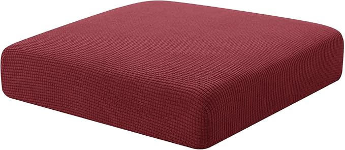 Hokway Couch Cushion Covers Christmas Wine Red Stretch Cushion Covers Sofa Seat by Hokway
