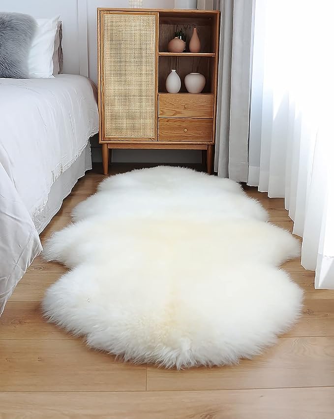 HUAHOO Premium Genuine Sheepskin Rug Real Australia Sheepskin Natural Luxury - Image 7