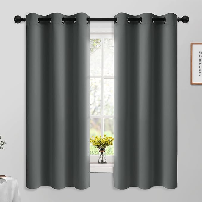 Yakamok Room Darkening Curtains 42x63 inch Length Dark Grey-Living Room | 2 by Yakamok