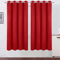 Blackout Curtains 66 x 72 Inch Long Bright Red Curtains Set of 2 Panels Room by Lemomo