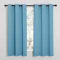 NICETOWN Teal Blue Blackout Curtains 68 inches Length for Laundry Room, 2 Panels, 42" Wide, Thermal Insulated Decoration Drapes for Office Window