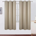 Beige Thermal Blackout Curtains/42 x 72 Inch/Set of 2 Panels Room Darkening by Lemomo