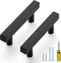 Ravinte Black Cabinet Handles 25 Pack 2-1/2 inch Matte Black Square Cabinet Pulls Kitchen Hardware 4 inch Overall Length Kitchen Drawer Pulls