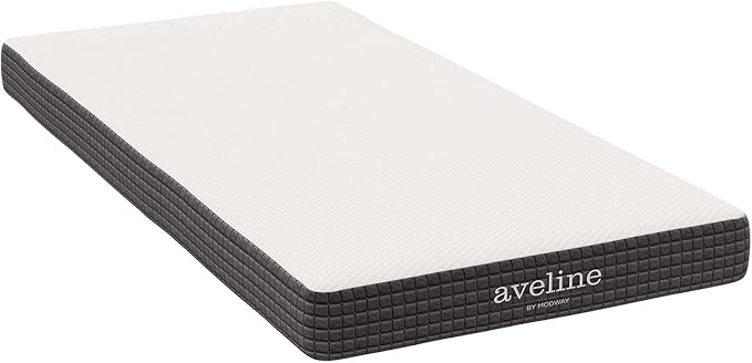 Modway Aveline 6” Gel Infused Memory Mattress with CertiPUR-US Certified Foam Narrow Twin Mattress