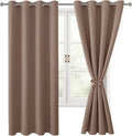 Blackout Curtains for Bedroom, 52 x 63 Inches Length, Cappuccino | Thermal by Hiasan