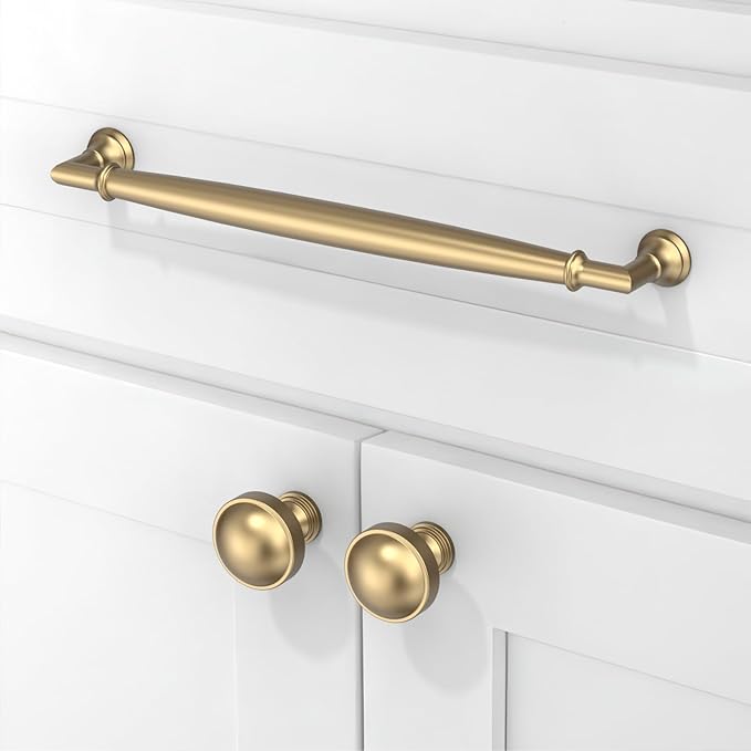 10 Pack Champagne Bronze Cabinet Pulls 7.5 Inch(192mm) Kitchen Cabinet Handles Solid Zinc Alloy Cabinet Hardware Drawer Pulls