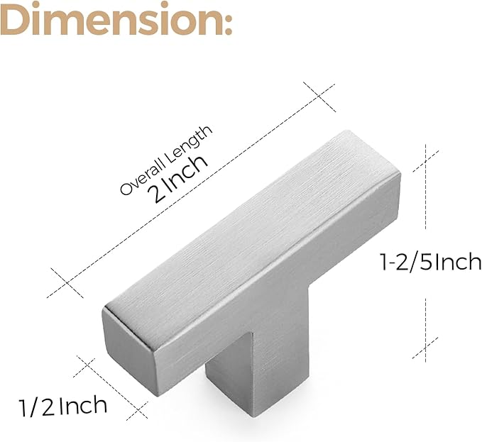 Ravinte 32 Pack 2 inch Length Square Cabinet Pulls Brushed Nickel Stainless Steel Kitchen Drawer Pulls Cupboard Handles Cabinet Handles
