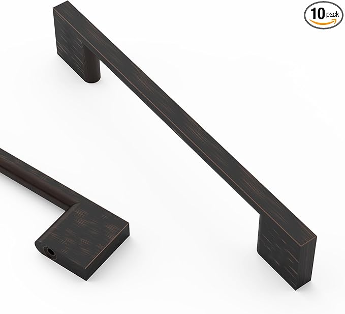 Asidrama 10 Pack 5 Inch(128mm) Oil Rubbed Bronze Kitchen Cabinet Handles, Cabinet Pulls Kitchen Cabinet Hardware for Cupboard Drawer Handles Pulls