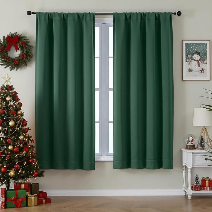 Simplebrand Ava Ever Green Blackout Curtains by Simplebrand