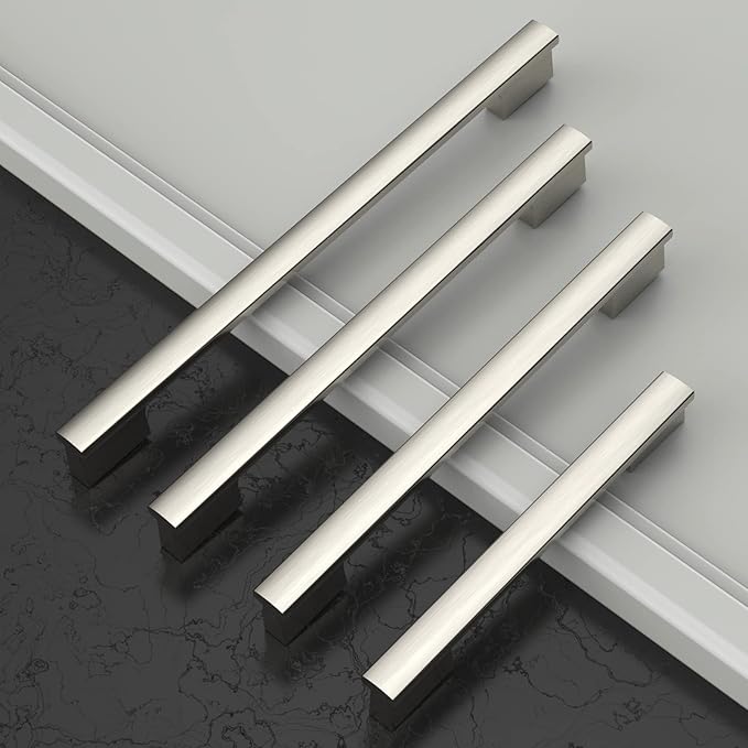 Asidrama 10 Pack 11.3 Inch(288mm) Brushed Satin Nickel Kitchen Cabinet Handles, Cabinet Pulls Kitchen Cabinet Hardware for Cupboard Drawer Pulls