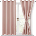 Blackout Curtains for Bedroom, 52 x 54 Inches Long, 2 Panels | Thermal Insulated by Hiasan