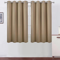 Natural Thermal Blackout Curtains/52 x 54 Inch/Set of 2 Panels Room Darkening by Lemomo
