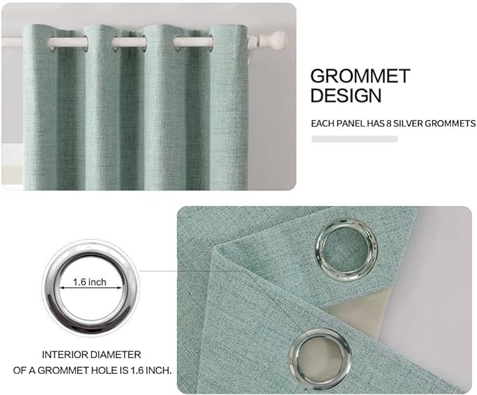 MIULEE 100% Blackout Linen Curtains - Image 4