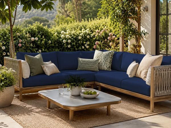8Pcs Outdoor Cushion Covers, Elastic Patio Cushion Covers | Washable, - Image 6
