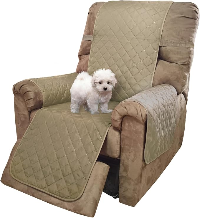 U-NICE HOME Reversible Recliner Chair Covers, Light Camel/Beige | 28''Recliner by U-NICEHOME