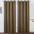 Blackout Curtains 52 x 90 inches Long Brown Curtains Set of 2 Panels Thermal by Lemomo