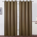 Blackout Curtains 66 x 95 inch/Brown Curtains Set of 2 Panels/Thermal Insulated by Lemomo