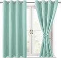 Blackout Curtains for Bedroom, 2 Drape Panels, 52 x 45 Inch | Thermal Insulated by Hiasan