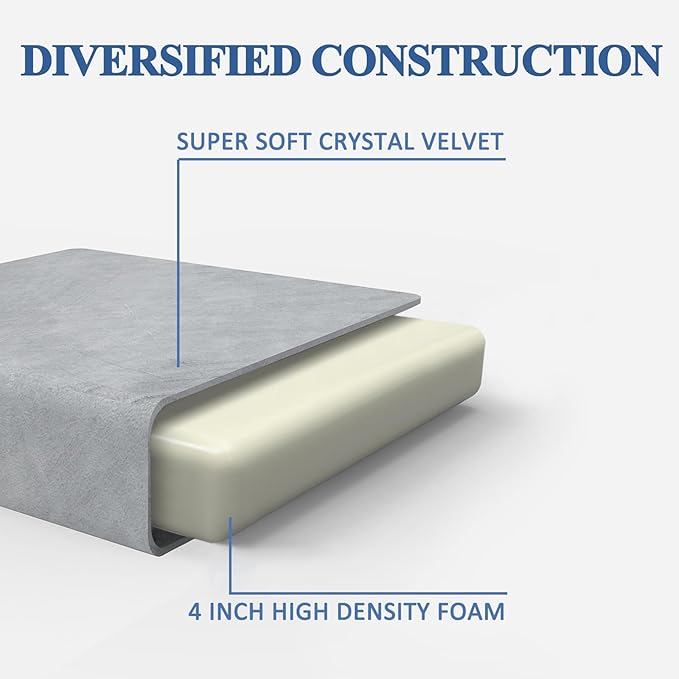 SINWEEK Tri Folding Mattress Foam Topper 4" Thickness Floor Cot Mattress, Guset Bed with Removable&Machine Washable Cover and Lining, CertiPUR-US Certified 25 x 75 Inch