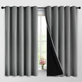 Yakamok Grey Blackout Curtains 63 Inches Long by Yakamok