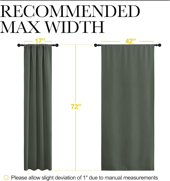 NICETOWN Bedroom Curtains Blackout Draperies - Image 7