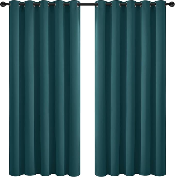 Yakamok Room Darkening Curtains 70x84 inch Length Dark Teal-Living Room | 2 by Yakamok